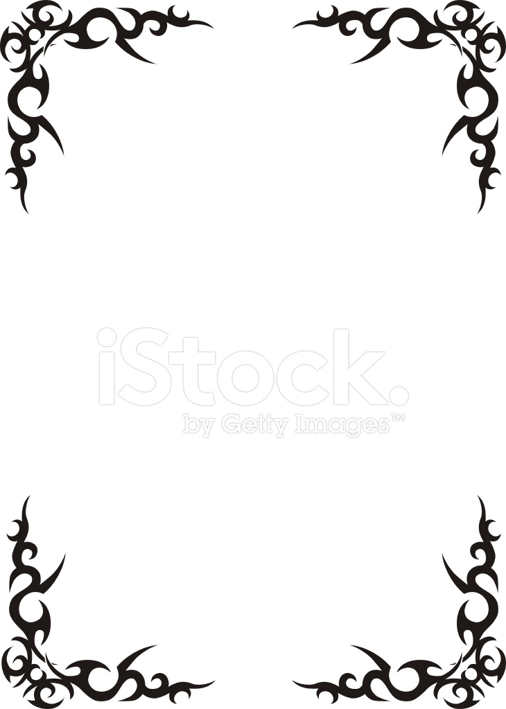 730x1024 Tribal Border Design Stock Vector