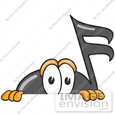 450x450 Clip Art Graphic Of A Semiquaver Music Note Mascot Cartoon