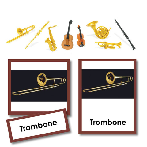 480x480 Musical Instrument 3 Part Cards With Objects Montessori, Musical