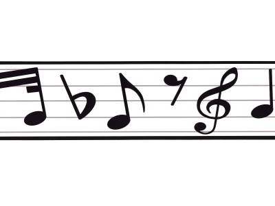 400x300 Photo Collection Music Notes Wallpaper Border