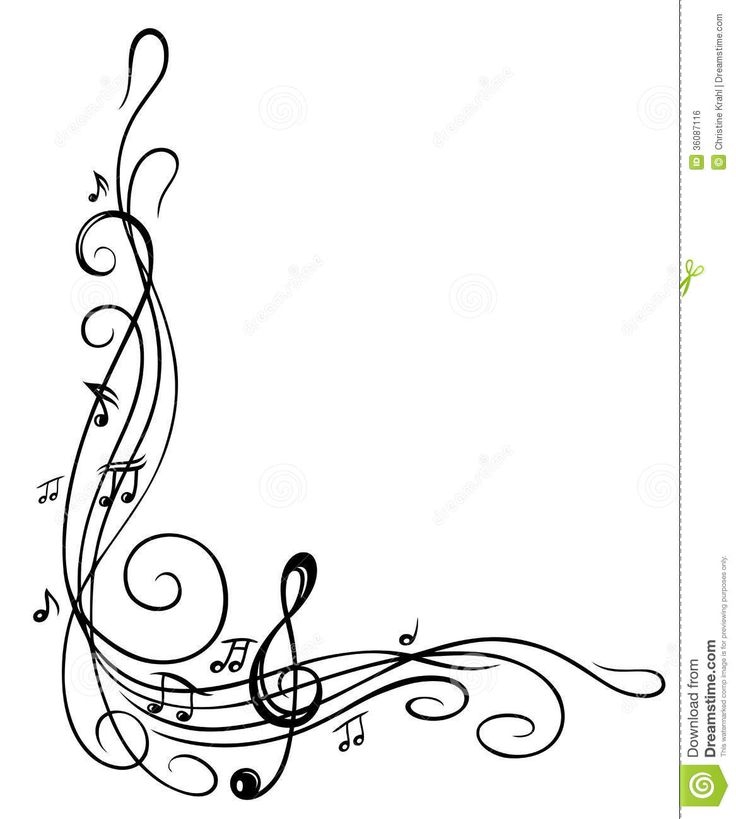 736x819 Free Clipart Music Notes Border