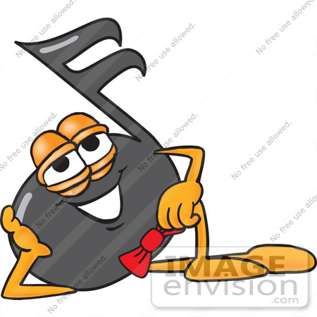 450x450 Clip Art Graphic Of A Semiquaver Music Note Mascot Cartoon