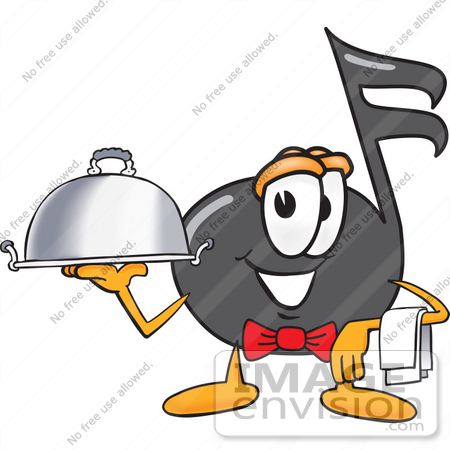 450x450 Clip Art Graphic Of A Semiquaver Music Note Mascot Cartoon