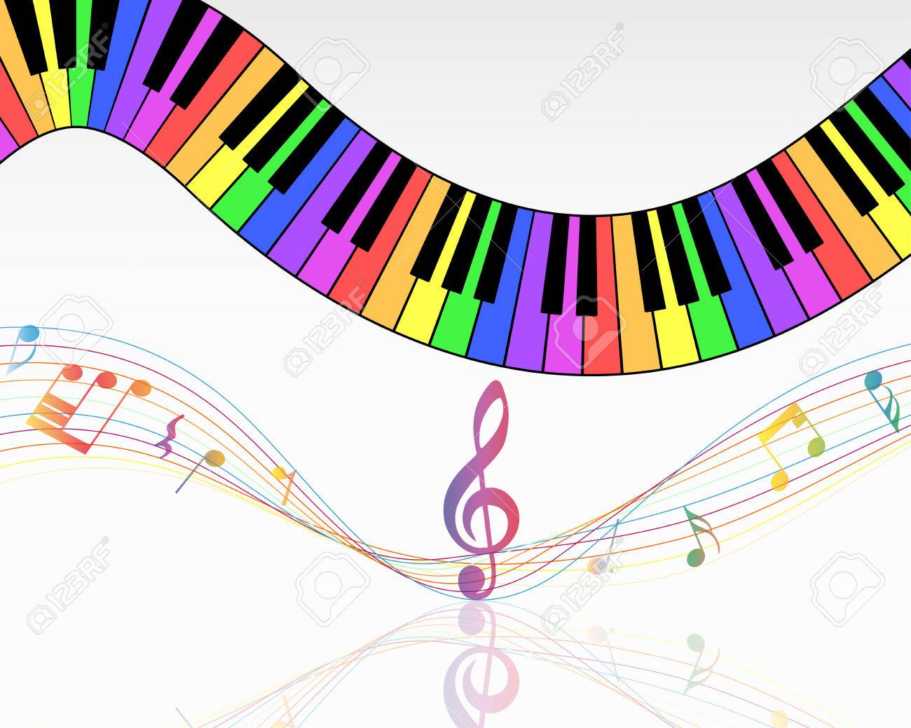 1300x1039 Musical Note Staff Background. Vector Illustration