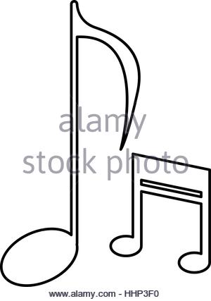 300x427 Drawing Music Note Sound Melody Symbol Stock Vector Art
