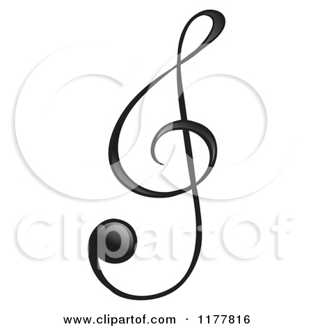 450x470 Cartoon Of A Black Treble Clef Music Note