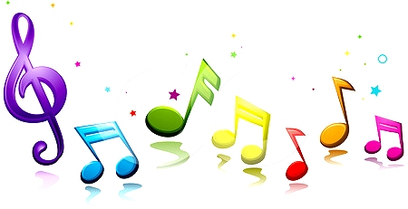 450x231 Colorful Music Notes Clipart