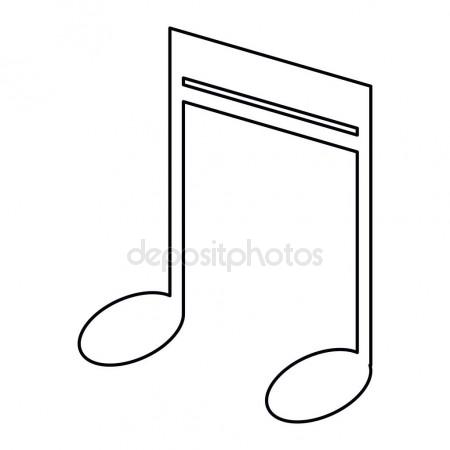 450x450 Note Music Audio Sound Outline Stock Vector Jemastock