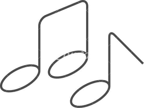 550x411 Outline Icon Music Notes