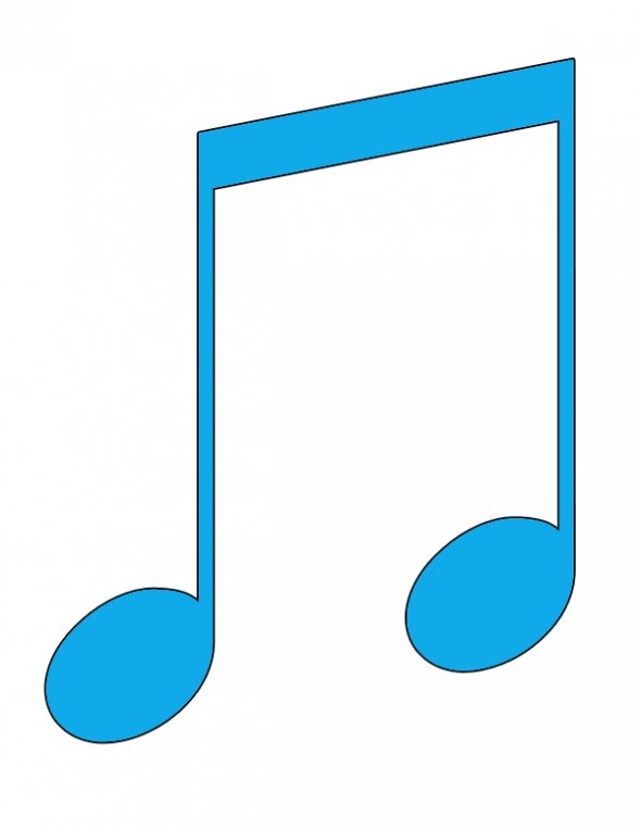 590x763 Blue Clipart Music Note