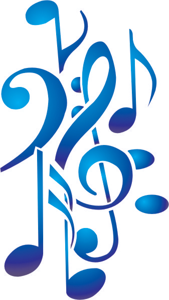 337x600 Blue Music Note Clipart 1951621
