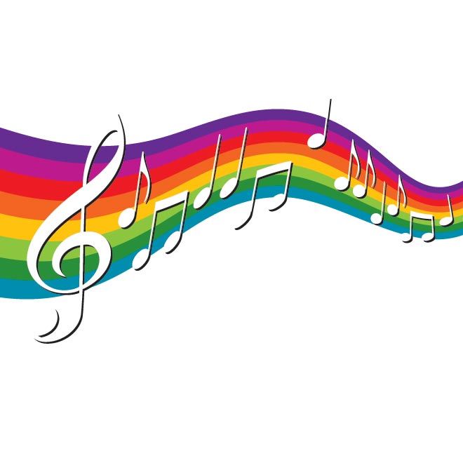 660x660 Music Notes Clipart Rainbow