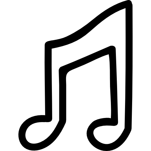 512x512 Musical Note Hand Drawn Outline