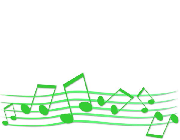 600x466 Music Notes Clipart Green