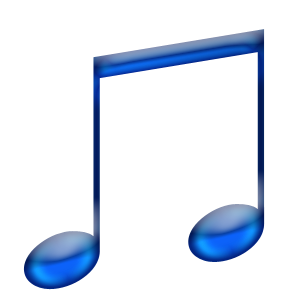 300x300 Blue Music Notes Transparent Background
