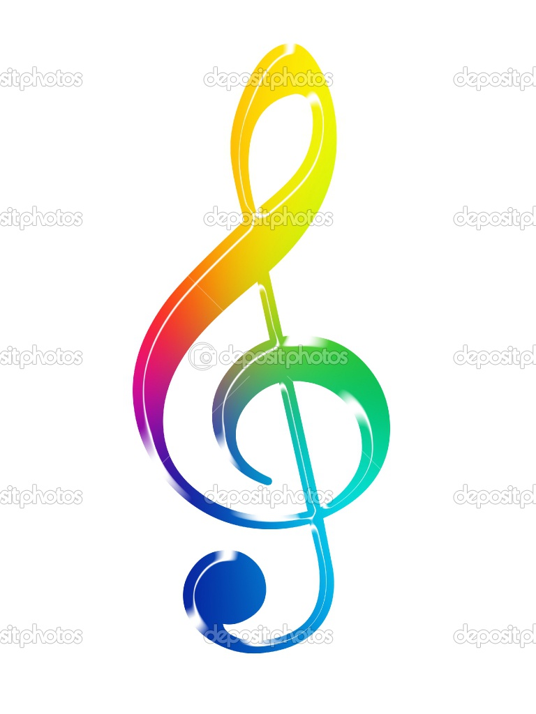 768x1024 Colorful Music Notes Clipart