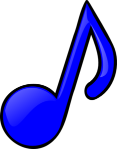 234x297 Blue Music Note Clip Art