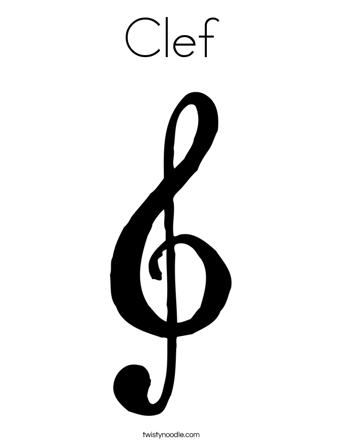 685x886 Clef Coloring Page