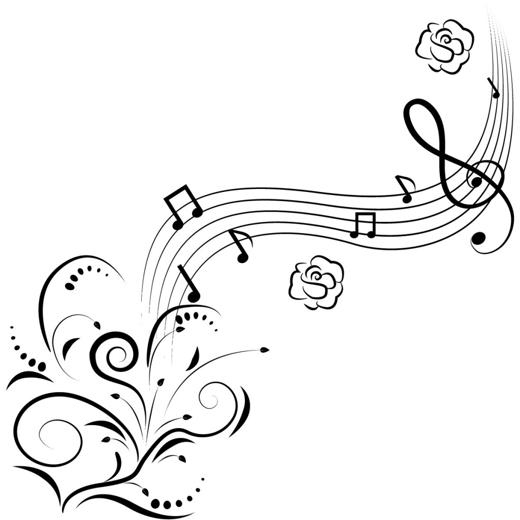 1024x1024 Cool Tattoos On Coloring Pages For Girls With Music Notes In Good