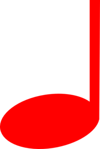 201x299 Red Music Note Clip Art