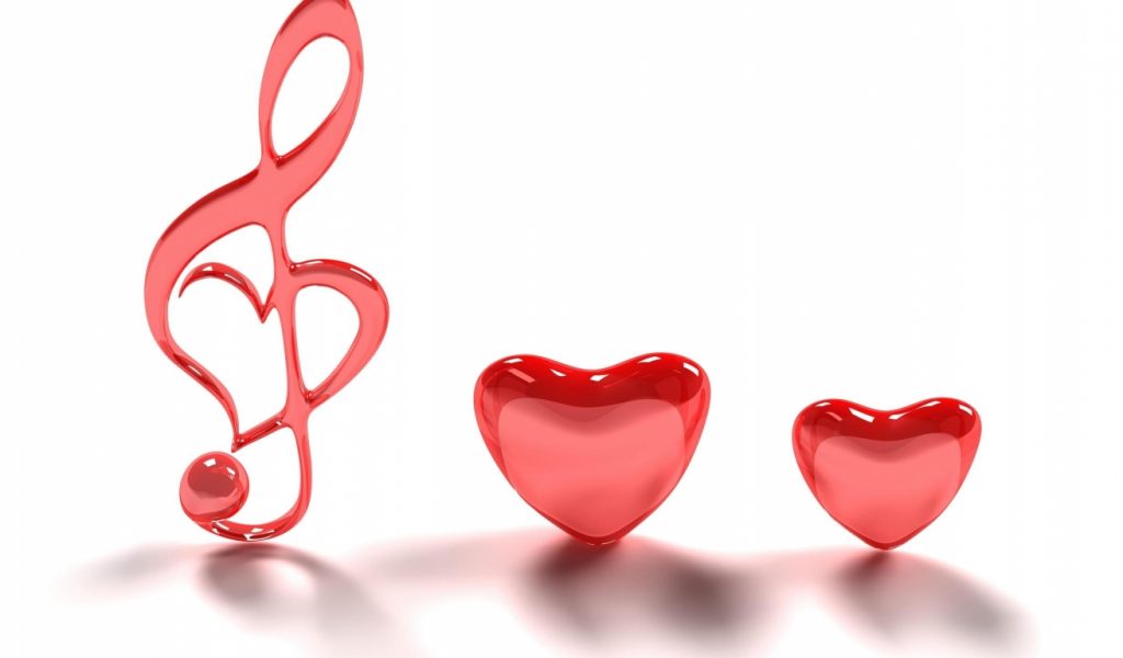 1024x600 Music Notes Heart Cool Wallpapers I Hd Images