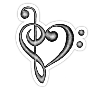 375x360 Music Notes Heart Drawings Godstyle Keywords And Pictures
