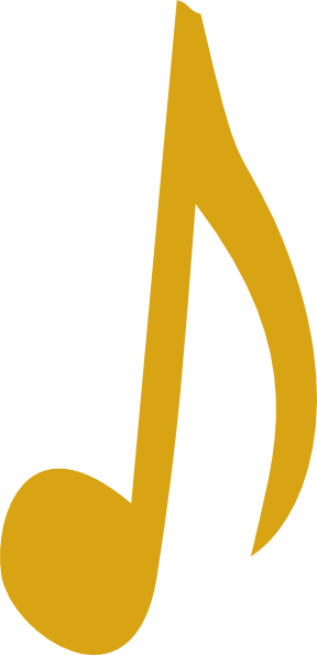 288x595 Music Notes Clipart Golden