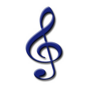 300x300 Blue Music Note Clipart