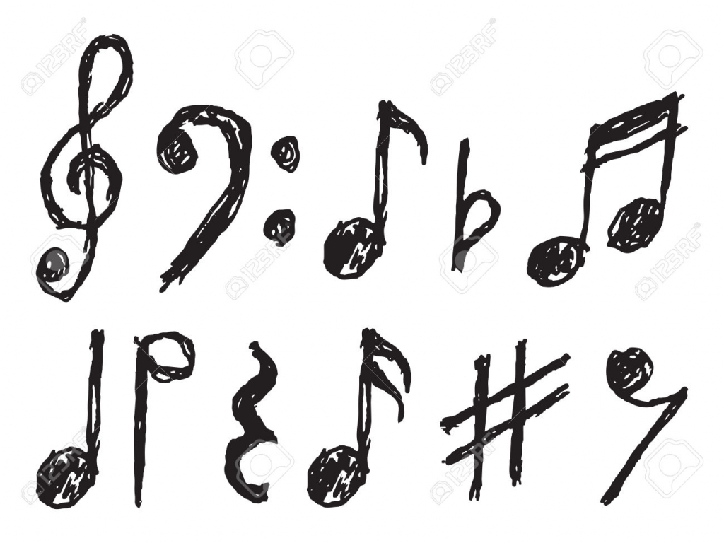 1024x768 How To Draw A Music Note Music Notes Clipart Clipart Panda Free