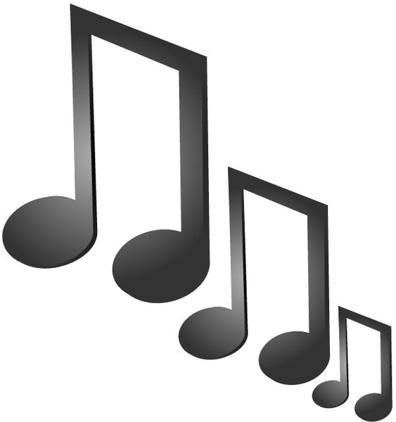 563x600 Music Notes Free Vector In Adobe Illustrator Ai ( Ai ) Vector
