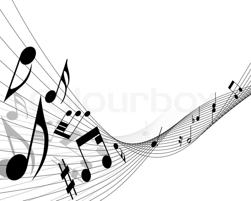 800x640 Vector Musical Notes Staff Background For Design Use Stock