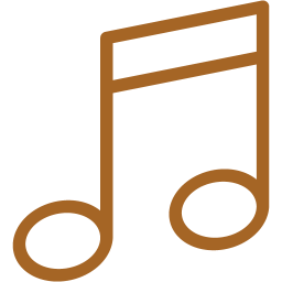 256x256 Brown Music Note 2 Icon