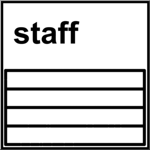 304x304 Clip Art Music Notation Staff Bampw I Abcteach