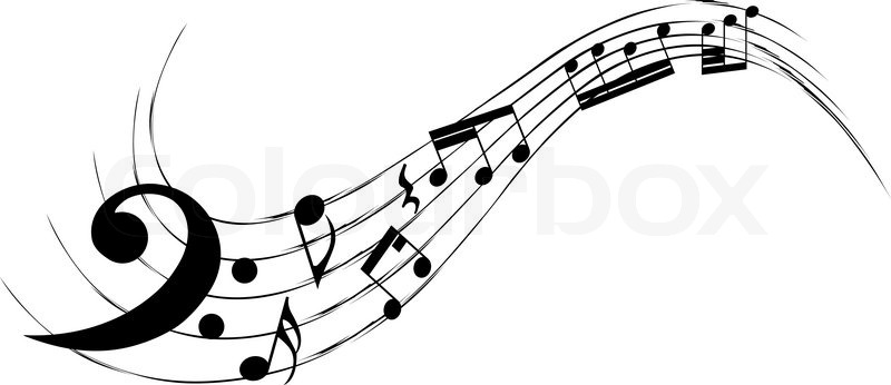 800x346 Vector Musical Notes Staff Background For Design Use Stock