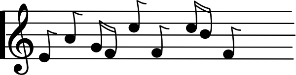 600x153 Music Staff With Notes Clip Art