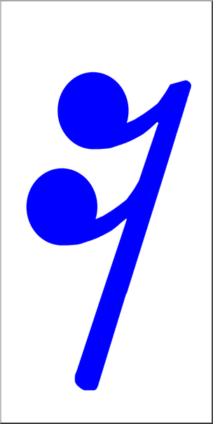 304x604 Clip Art Music Notation Sixteenth Rest Color I