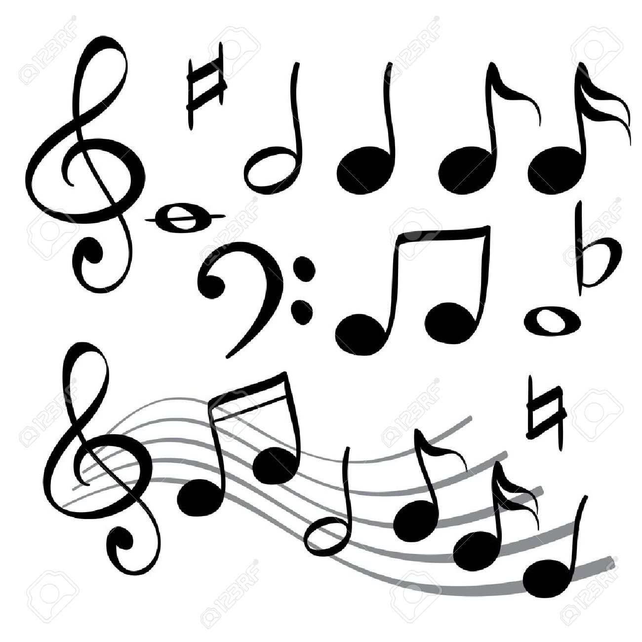 1300x1300 Music Notes Clipart Quavers
