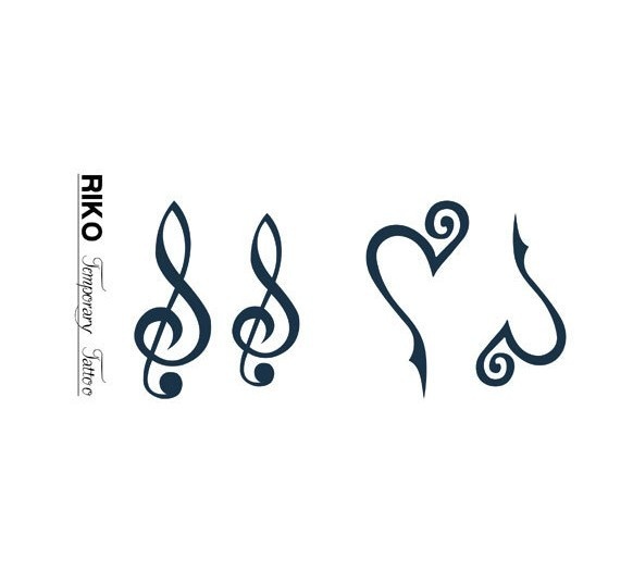 582x525 The Best Music Symbol Tattoo Ideas Love Music