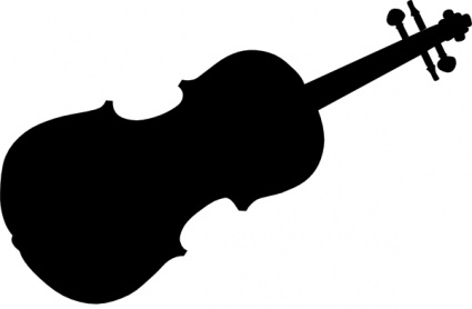 425x278 Violin Silhouette Clip Art Vector, Free Vector Images