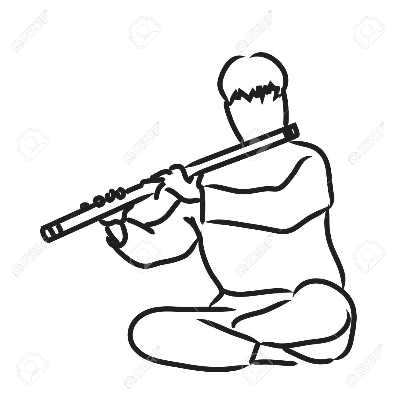 1300x1300 Indian Flute Clipart Black And White Amp Indian Flute Clip Art Black