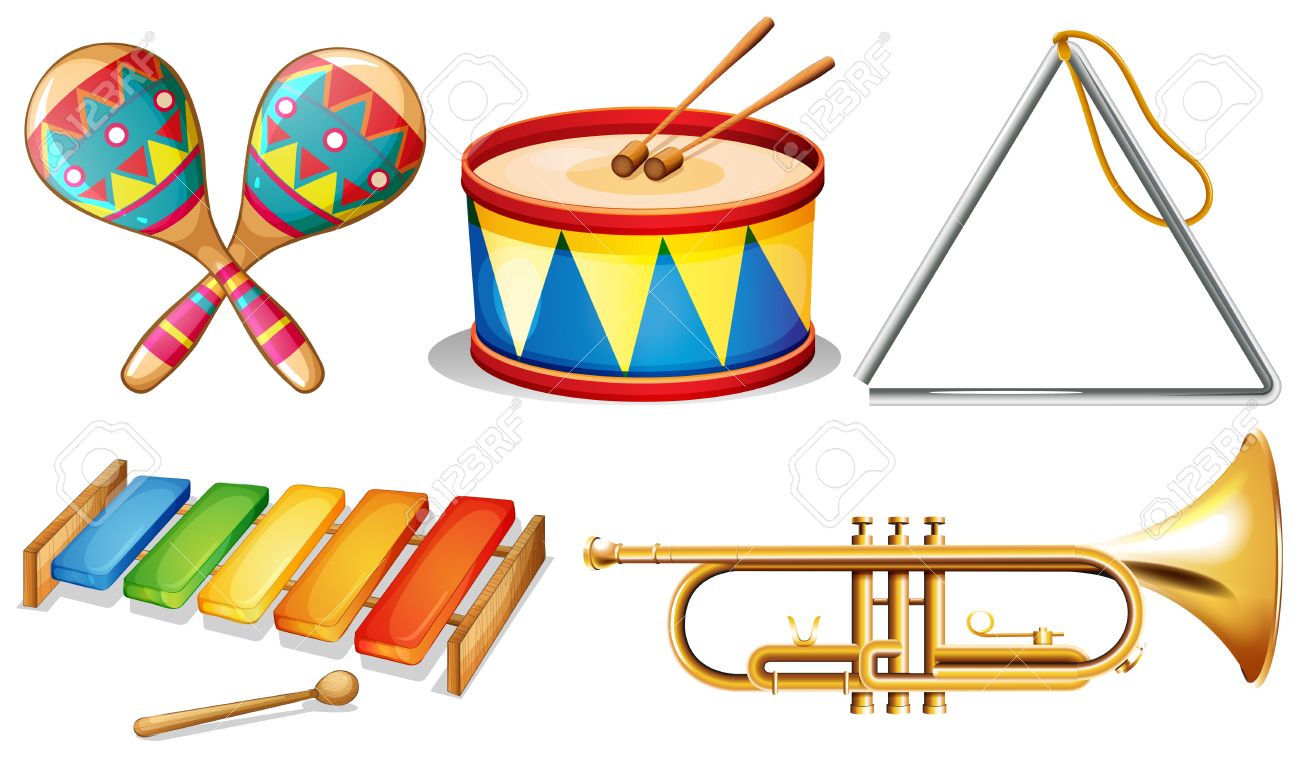 1300x761 Illustration Of Different Musical Instruments Royalty Free