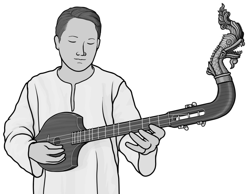 792x624 Phin Traditional Thai Music Instrument (Royalty Free Clipart