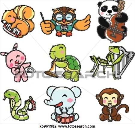 450x431 Animals Playing Musical Instruments Clipart
