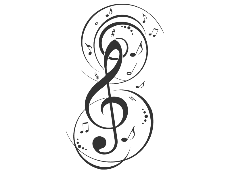 800x600 Music Note Border Clipart