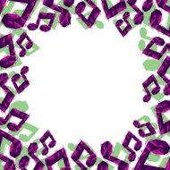 190x190 Music Notes Border Frame Premium Clipart