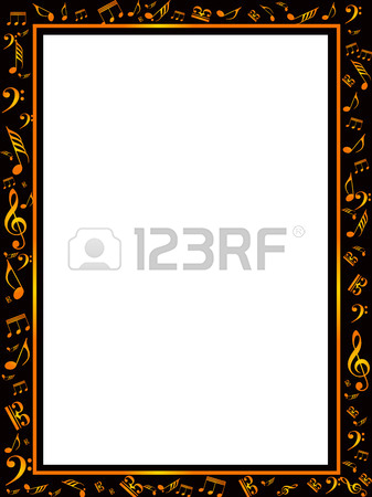 337x450 Border With Music Notes And Signs Royalty Free Cliparts, Vectors