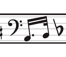 225x196 Music Wallpaper Border Ebay