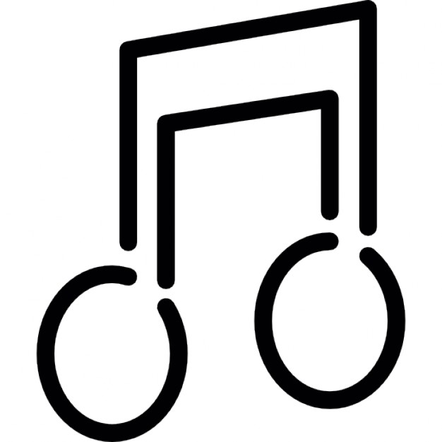 626x626 Double Musical Note Outline Icons Free Download