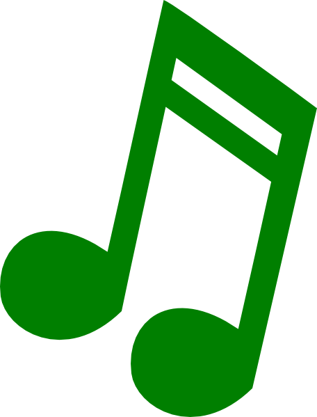 456x599 Green Musical Note Clip Art