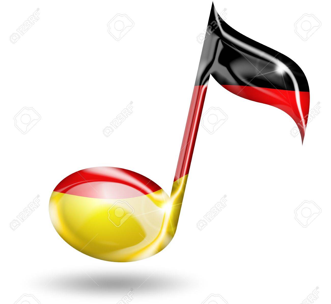 1300x1195 Musical Note With German Flag Colors Stock Photo, Picture